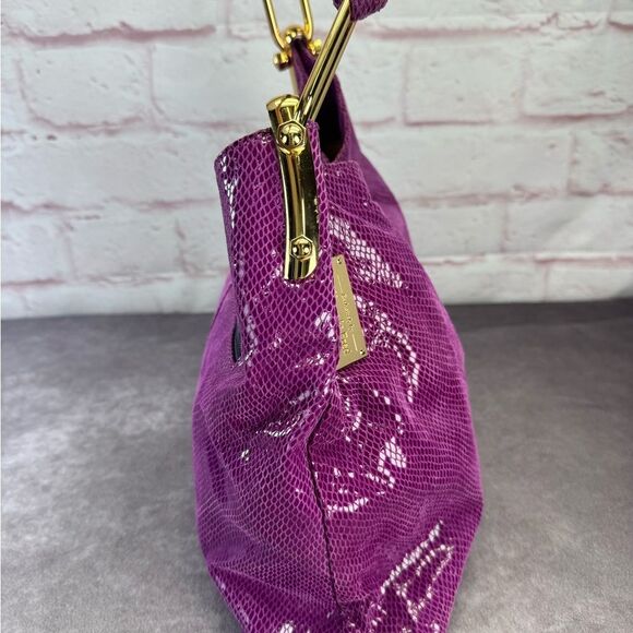 Tiffany & Fred Purple Embossed Hobo Bag - Picture 3 of 13